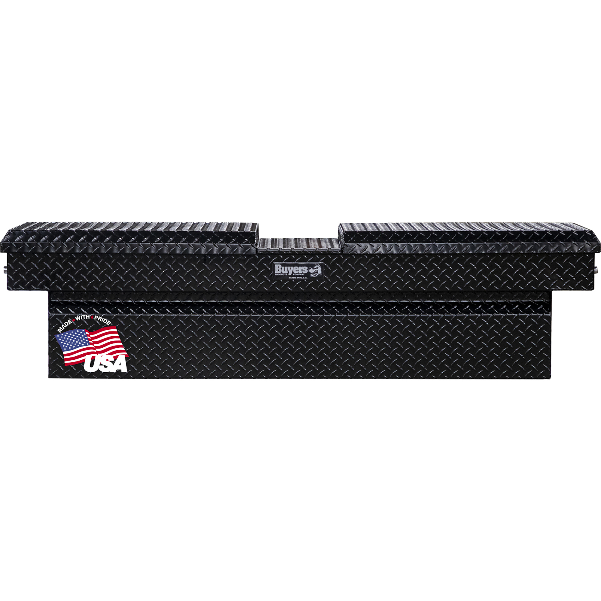 Buyers Products, Diamond Tread Aluminum Gull Wing Truck Tool Box Series, Width 27 in, Material Aluminum, Color Finish Glossy Black, Model# 1720420